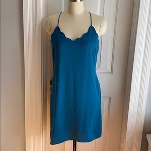Blue Scallop neckline J. Crew dress